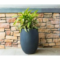 KANTE 21.7 in. H Round Charcoal Concrete/Fiberglass Indoor Outdoor Modern Tall Planter 16 KANTE 21.7 in. H Round Charcoal Concrete/Fiberglass Indoor Outdoor Modern Tall Planter -VIGORO Store charcoal kante plant pots osc0066a c60121 1f 1000
