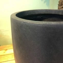 KANTE 21.7 in. H Round Charcoal Concrete/Fiberglass Indoor Outdoor Modern Tall Planter 17 KANTE 21.7 in. H Round Charcoal Concrete/Fiberglass Indoor Outdoor Modern Tall Planter -VIGORO Store charcoal kante plant pots osc0066a c60121 44 1000