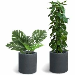 KANTE 15.8 in. x 12.9 in. and 9.8 in. W Round Charcoal Concrete/Fiberglass Indoor Outdoor Elegant Planters 9 KANTE 15.8 in. x 12.9 in. and 9.8 in. W Round Charcoal Concrete/Fiberglass Indoor Outdoor Elegant Planters -VIGORO Store charcoal kante plant pots osc0119abc c60121 4f 1000