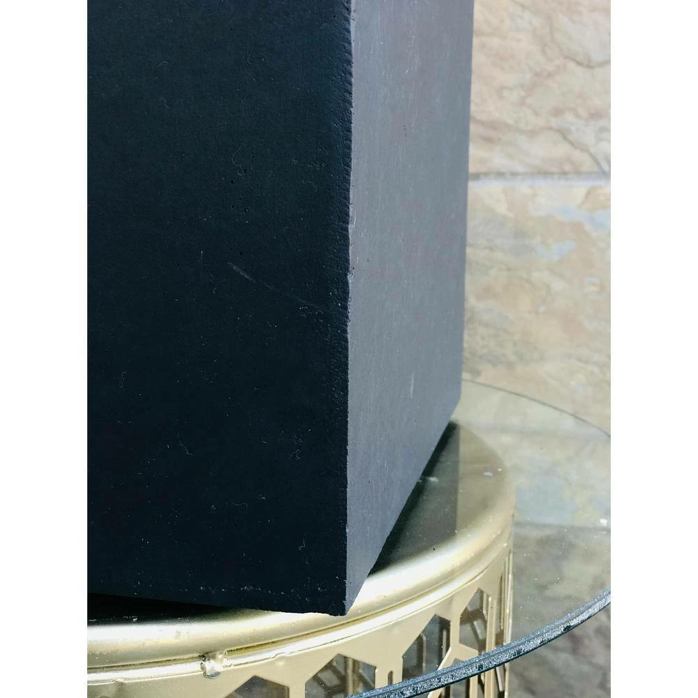 KANTE 12 in. H Square Charcoal Concrete/Fiberglass Indoor Outdoor Elegant Planter 4 KANTE 12 in. H Square Charcoal Concrete/Fiberglass Indoor Outdoor Elegant Planter - Image 2