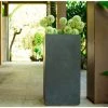 KANTE 20 in. H Square Charcoal Lightweight Concrete/Fiberglass Indoor Outdoor Elegant Tall Planter -VIGORO Store charcoal kante plant pots osf0002a c60121 64 1000