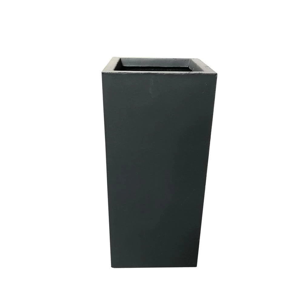 KANTE 20 in. H Square Charcoal Lightweight Concrete/Fiberglass Indoor Outdoor Elegant Tall Planter 7 KANTE 20 in. H Square Charcoal Lightweight Concrete/Fiberglass Indoor Outdoor Elegant Tall Planter - Image 5