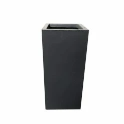 KANTE 28 in. H Square Charcoal Concrete/Fiberglass Indoor Outdoor Modern Tall Planter 18 KANTE 28 in. H Square Charcoal Concrete/Fiberglass Indoor Outdoor Modern Tall Planter -VIGORO Store charcoal kante plant pots osf0002c c60121 c3 1000