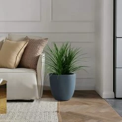 KANTE 9 in. H Charcoal Concrete and Fiberglass Round Bowl Planter, Outdoor Indoor Large Planters Pots with Drainage -VIGORO Store charcoal kante plant pots rc0050a c60121 44 1000