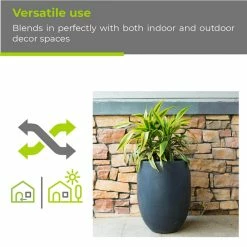 KANTE 21.7 in. Tall Charcoal Lightweight Concrete Round Outdoor Planter -VIGORO Store charcoal kante plant pots rc0066a c60121 44 1000