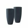 KANTE 13.39 in. x 23.62 in. Round Charcoal Finish Lightweight Concrete and Fiberglass Planters with Drainage Holes (Set of 2) 2 KANTE 13.39 in. x 23.62 in. Round Charcoal Finish Lightweight Concrete and Fiberglass Planters with Drainage Holes (Set of 2) -VIGORO Store charcoal kante plant pots rc0099a2 c60121 64 1000