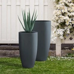 KANTE 31.4" and 23.6"H Charcoal Finish Concrete Tall Planters (Set of 2), Large Outdoor Indoor w/Drainage Hole & Rubber Plug 13 KANTE 31.4" and 23.6"H Charcoal Finish Concrete Tall Planters (Set of 2), Large Outdoor Indoor w/Drainage Hole & Rubber Plug -VIGORO Store charcoal kante plant pots rc0099ab c60121 44 1000