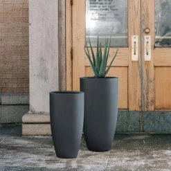 KANTE 31.4" and 23.6"H Charcoal Finish Concrete Tall Planters (Set of 2), Large Outdoor Indoor w/Drainage Hole & Rubber Plug 15 KANTE 31.4" and 23.6"H Charcoal Finish Concrete Tall Planters (Set of 2), Large Outdoor Indoor w/Drainage Hole & Rubber Plug -VIGORO Store charcoal kante plant pots rc0099ab c60121 76 1000