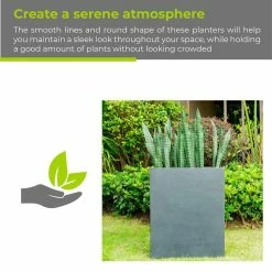 KANTE 26.8 in. Tall Charcoal Lightweight Concrete Modern Long and High Rectangle Planter 14 KANTE 26.8 in. Tall Charcoal Lightweight Concrete Modern Long and High Rectangle Planter -VIGORO Store charcoal kante plant pots rf0111a c60121 1f 1000