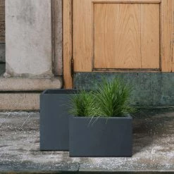 KANTE 23.6" and 19.4"L Rectangular Charcoal Finish Lightweight Concrete Long Planter w/ Drainage Hole Set of 2 Outdoor/Indoor 13 KANTE 23.6" and 19.4"L Rectangular Charcoal Finish Lightweight Concrete Long Planter w/ Drainage Hole Set of 2 Outdoor/Indoor -VIGORO Store charcoal kante plant pots rf0146sa c60121 44 1000