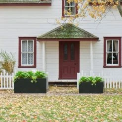 KANTE 31.4 in. & 23.6 in. L Rectangular Charcoal Lightweight Long Low Planters w/Drainage Hole (Set of 2), Outdoor/Indoor -VIGORO Store charcoal kante plant pots rf0147ab c60121 fa 1000