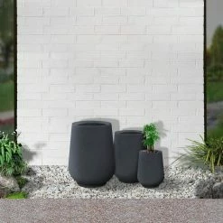 KANTE 26.5 in., 20 in. & 13.1 in. H Round Charcoal Concrete Tall Planters (Set of 3), Outdoor Indoor Large with Drainage Holes 16 KANTE 26.5 in., 20 in. & 13.1 in. H Round Charcoal Concrete Tall Planters (Set of 3), Outdoor Indoor Large with Drainage Holes -VIGORO Store charcoal kante plant pots rf2015023abc c60121 4f 1000