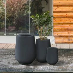KANTE 26.5 in., 20 in. & 13.1 in. H Round Charcoal Concrete Tall Planters (Set of 3), Outdoor Indoor Large with Drainage Holes 14 KANTE 26.5 in., 20 in. & 13.1 in. H Round Charcoal Concrete Tall Planters (Set of 3), Outdoor Indoor Large with Drainage Holes -VIGORO Store charcoal kante plant pots rf2015023abc c60121 66 1000