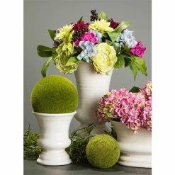 SULLIVANS Ivory Low Oval Ceramic Planter -VIGORO Store glaze sullivans plant pots cm2342 4f 1000