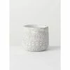SULLIVANS Gray Patterned Cement Pot 2 SULLIVANS Gray Patterned Cement Pot -VIGORO Store gray sullivans plant pots cmt1188 64 1000