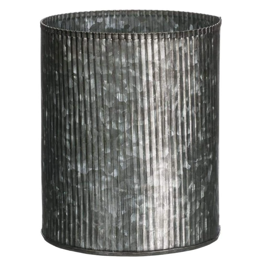 SULLIVANS Gray Metal Ribbed Pot 3 SULLIVANS Gray Metal Ribbed Pot