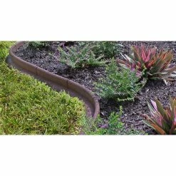 Vigoro EcoBorder 4 ft. Grey Rubber Landscape Edging (48-Count/Pallet) -VIGORO Store gray vigoro rubber edging ecobrd gy 48 66 1000
