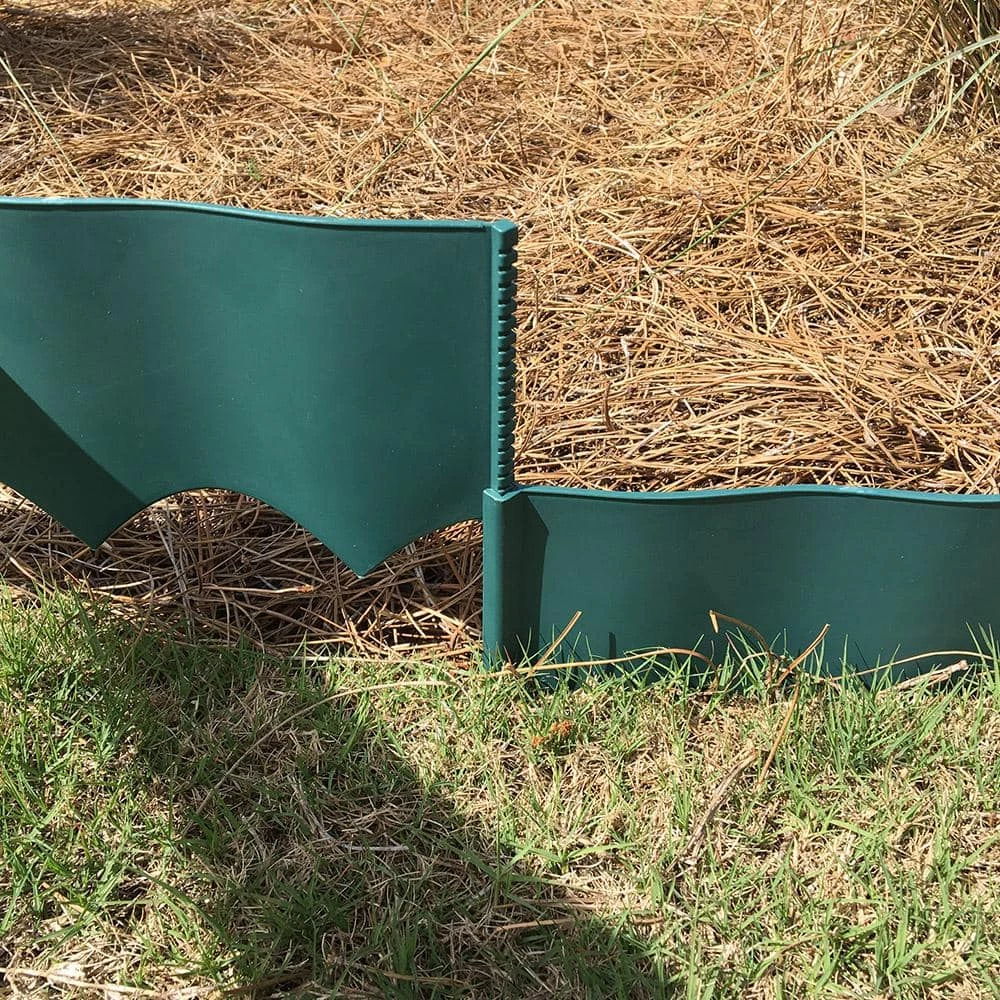 Vigoro 2 ft. W x 0.25 in. L Green Plastic Easy Edging 4 Vigoro 2 ft. W x 0.25 in. L Green Plastic Easy Edging - Image 2