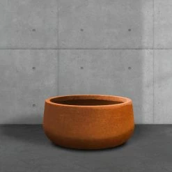 KANTE 16 in. Dia. Round Iron Oxide Concrete Bowl Planter, Outdoor Indoor Large Planter Pot with Drainage Hole 19 KANTE 16 in. Dia. Round Iron Oxide Concrete Bowl Planter, Outdoor Indoor Large Planter Pot with Drainage Hole -VIGORO Store iron oxide kante plant pots rc0051b c80621 31 1000