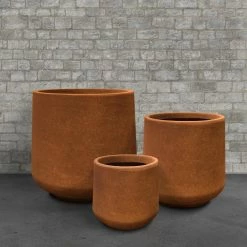 KANTE 17.3 in., 13.4 in., & 10.6 in. H Round Iron Oxide Concrete Planter (Set of 3) Outdoor Indoor Large Pots w/Drainage Holes 17 KANTE 17.3 in., 13.4 in., & 10.6 in. H Round Iron Oxide Concrete Planter (Set of 3) Outdoor Indoor Large Pots w/Drainage Holes -VIGORO Store iron oxide kante plant pots rf2015022bcd c80621 31 1000