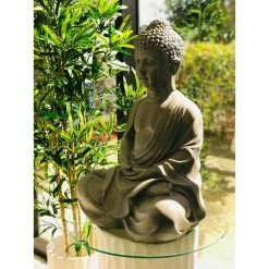 KANTE 25.6 in. H Natural Concrete/Fiberglass Indoor Outdoor Sitting Meditating Zen Buddha Statue 21 KANTE 25.6 in. H Natural Concrete/Fiberglass Indoor Outdoor Sitting Meditating Zen Buddha Statue -VIGORO Store kante garden statues osp141006 c80021 76 1000