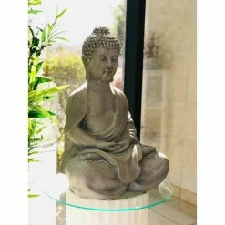 KANTE 25.6 in. H Natural Concrete/Fiberglass Indoor Outdoor Sitting Meditating Zen Buddha Statue 22 KANTE 25.6 in. H Natural Concrete/Fiberglass Indoor Outdoor Sitting Meditating Zen Buddha Statue -VIGORO Store kante garden statues osp141006 c80021 d4 1000