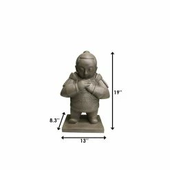 KANTE 19 in. H Sculpting Clay Lightweight Concrete/Fiberglass Indoor Outdoor Praying Standing Warrior Statue -VIGORO Store kante garden statues ospd0010a c70041 d4 1000