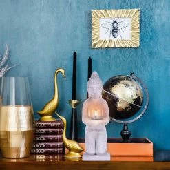 KANTE 12.8 in. H Gray Cement Buddha Tealight Candle Holder Garden Statue Ornament 12 KANTE 12.8 in. H Gray Cement Buddha Tealight Candle Holder Garden Statue Ornament -VIGORO Store kante garden statues sx20200173 44 1000