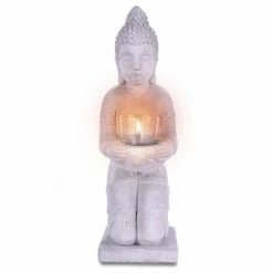 KANTE 12.8 in. H Gray Cement Buddha Tealight Candle Holder Garden Statue Ornament 13 KANTE 12.8 in. H Gray Cement Buddha Tealight Candle Holder Garden Statue Ornament -VIGORO Store kante garden statues sx20200173 fa 1000