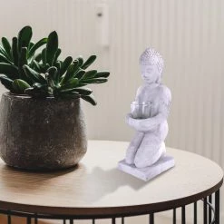 KANTE 12.8 in. H Gray Cement Buddha Garden Statue Tealight Candle Holder Ornament 11 KANTE 12.8 in. H Gray Cement Buddha Garden Statue Tealight Candle Holder Ornament -VIGORO Store kante garden statues sx20200175 1f 1000