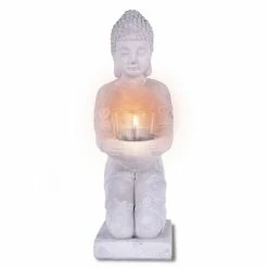 KANTE 12.8 in. H Gray Cement Buddha Garden Statue Tealight Candle Holder Ornament 12 KANTE 12.8 in. H Gray Cement Buddha Garden Statue Tealight Candle Holder Ornament -VIGORO Store kante garden statues sx20200175 44 1000
