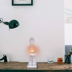 KANTE 12.8 in. H Gray Cement Buddha Garden Statue Tealight Candle Holder Ornament 10 KANTE 12.8 in. H Gray Cement Buddha Garden Statue Tealight Candle Holder Ornament -VIGORO Store kante garden statues sx20200175 4f 1000