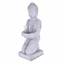 KANTE 12.8 in. H Gray Cement Buddha Garden Statue Tealight Candle Holder Ornament 13 KANTE 12.8 in. H Gray Cement Buddha Garden Statue Tealight Candle Holder Ornament -VIGORO Store kante garden statues sx20200175 fa 1000