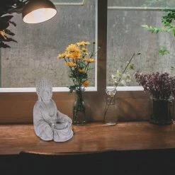 KANTE 6.5 in. H Gray Cement Sitting Buddha Garden Statue Tealight Candle Holder Ornament (2-Pack) 14 KANTE 6.5 in. H Gray Cement Sitting Buddha Garden Statue Tealight Candle Holder Ornament (2-Pack) -VIGORO Store kante garden statues sx20200178 fa 1000