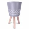 KANTE 17.4 in. Tall Light Gray Lightweight Concrete Classic Outdoor/Indoor Cylindrical Planter with 3 Wooden Legs 1 KANTE 17.4 in. Tall Light Gray Lightweight Concrete Classic Outdoor/Indoor Cylindrical Planter with 3 Wooden Legs -VIGORO Store light gray kante plant pots 18h231 ct 64 1000
