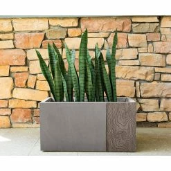 KANTE 31 in and 23 in. L Rectangular Lodgepole Concrete/Fiberglass Indoor Outdoor Elegant Long Planters (Set of 2) 9 KANTE 31 in and 23 in. L Rectangular Lodgepole Concrete/Fiberglass Indoor Outdoor Elegant Long Planters (Set of 2) -VIGORO Store lodgepole kante plant pots osf0219ab c81051 4f 1000