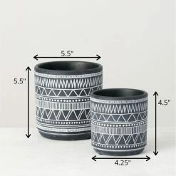 SULLIVANS Multi-Color Ceramic Flower Pots (Set of 2) -VIGORO Store multicolor sullivans plant pots cm2911 44 1000