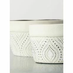 SULLIVANS Multi-Color Cement Dish Garden Pot (Set of 2) 8 SULLIVANS Multi-Color Cement Dish Garden Pot (Set of 2) -VIGORO Store multicolor sullivans plant pots cmt1179 4f 1000