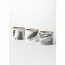 SULLIVANS Multi-Color Cement Fluid Pattern Container (Set of 3) 9 SULLIVANS Multi-Color Cement Fluid Pattern Container (Set of 3) -VIGORO Store multicolor sullivans plant pots cmt1192 1f 1000