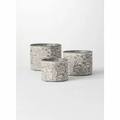 SULLIVANS Multi-Color Metal Planter (Set of 3) -VIGORO Store multicolor sullivans plant pots met1680 44 1000