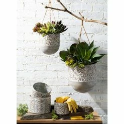 SULLIVANS Multi-Color Metal Planter (Set of 3) -VIGORO Store multicolor sullivans plant pots met1680 4f 1000