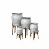 SULLIVANS Multi-Color Metal Planter On Stand (Set of 4) -VIGORO Store multicolor sullivans plant pots met1686 64 1000