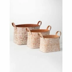 SULLIVANS Multi-Color Metal Speckled Planter (Set of 3) -VIGORO Store multicolor sullivans plant pots met1694 1f 1000