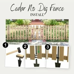 Vigoro 37.1 in. H x 45.35 in. W Cedar Garden Fence Panel 28 Vigoro 37.1 in. H x 45.35 in. W Cedar Garden Fence Panel -VIGORO Store natural cedar wood vigoro garden fencing 860664 76 1000