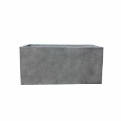KANTE 23 in. L Rectangular Natural Concrete/Fiberglass Indoor Outdoor Elegant Long Planter