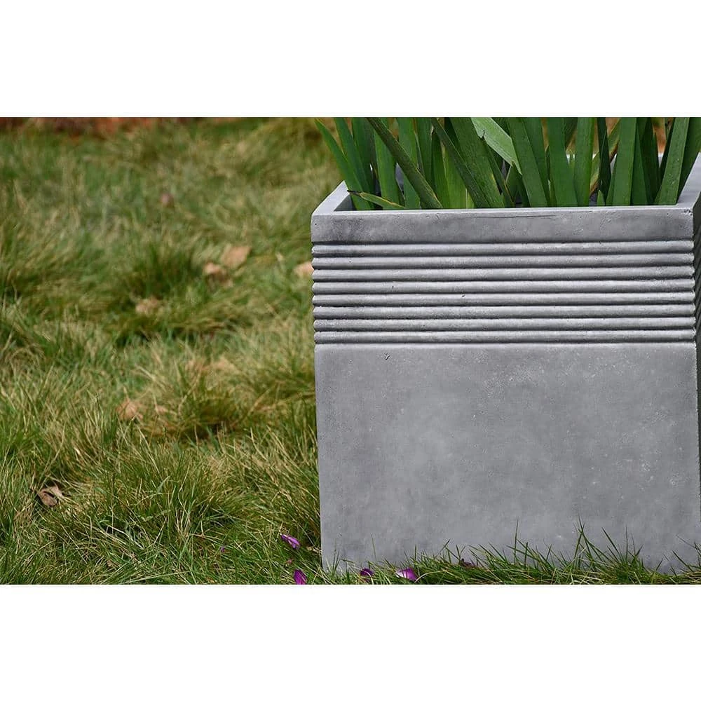 KANTE 15 in. W Square Natural Concrete/Fiberglass Indoor Outdoor Elegant Planter 8 KANTE 15 in. W Square Natural Concrete/Fiberglass Indoor Outdoor Elegant Planter - Image 6