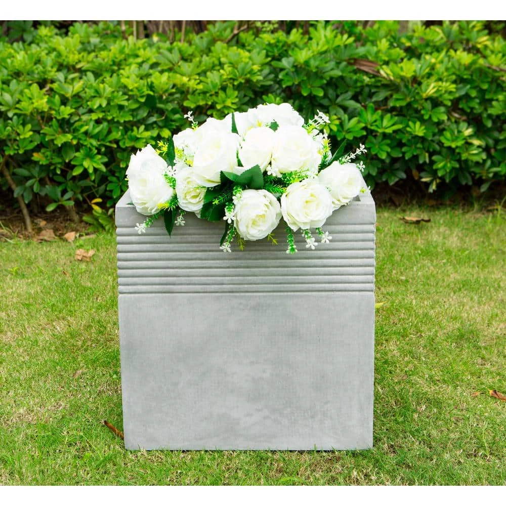 KANTE 15 in. W Square Natural Concrete/Fiberglass Indoor Outdoor Elegant Planter 3 KANTE 15 in. W Square Natural Concrete/Fiberglass Indoor Outdoor Elegant Planter