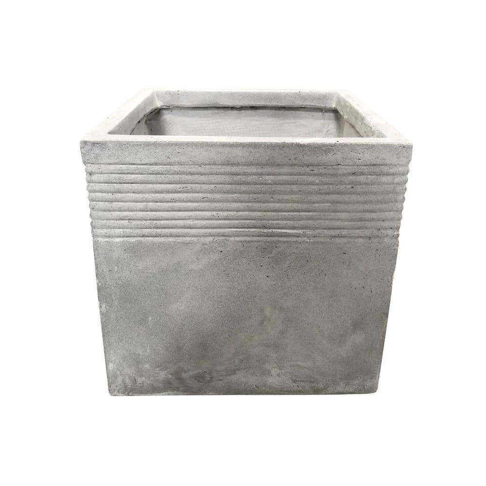 KANTE 15 in. W Square Natural Concrete/Fiberglass Indoor Outdoor Elegant Planter 6 KANTE 15 in. W Square Natural Concrete/Fiberglass Indoor Outdoor Elegant Planter - Image 4