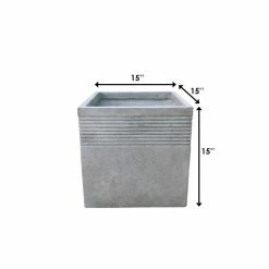 KANTE 15 in. W Square Natural Concrete/Fiberglass Indoor Outdoor Elegant Planter 21 KANTE 15 in. W Square Natural Concrete/Fiberglass Indoor Outdoor Elegant Planter -VIGORO Store natural concrete kante plant pots osf0128b c80021 d4 1000