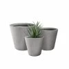 KANTE Large, Medium, Small Round Natural Finish Lightweight Concrete and Weather Resistant Fiberglass Planters (Set of 3) -VIGORO Store natural concrete kante plant pots rc0154bcd c80021 64 1000